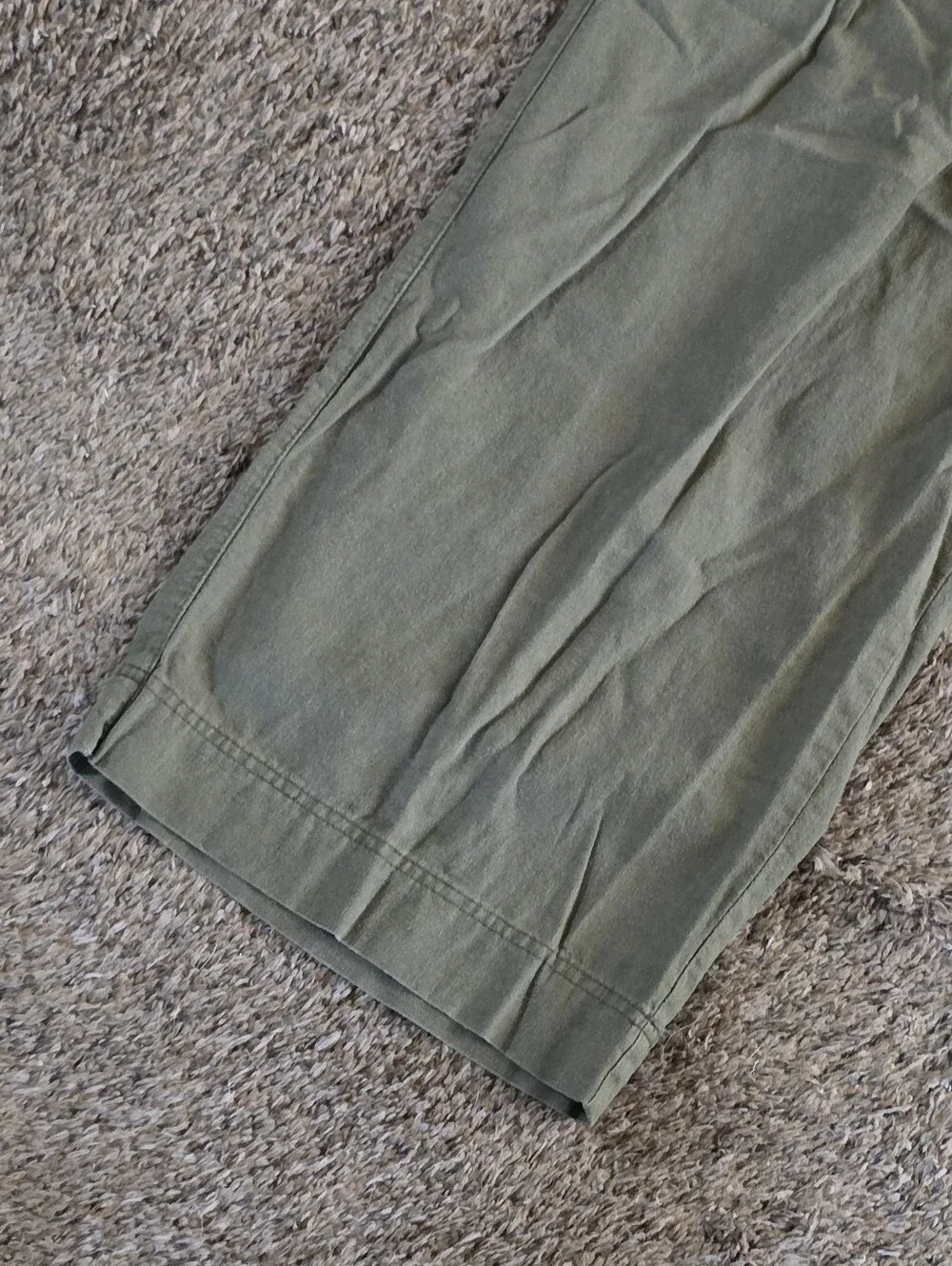 Old Navy High Waisted Linen Blend Wide Leg Pants Olive Green Size 3X